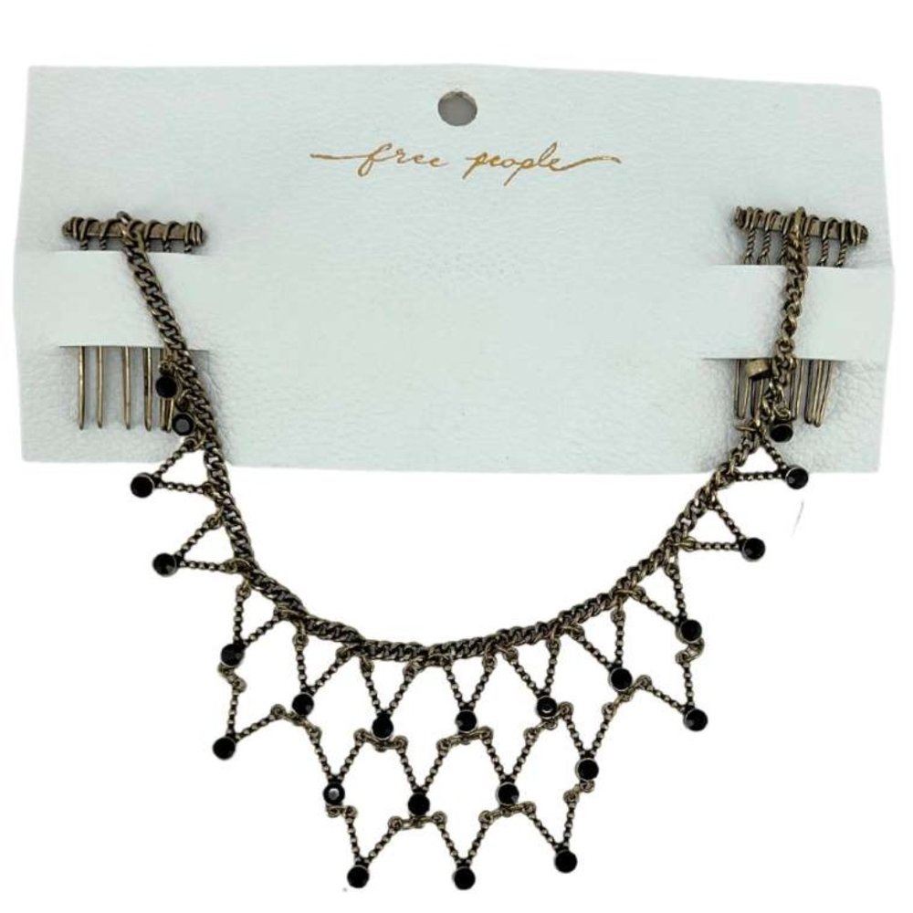 Free People | Women's Rhinestone Headpiece | Bronze & Black | OS